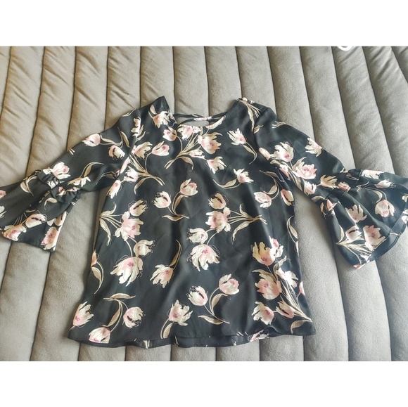 Counterparts Tops - Black Floral Blouse